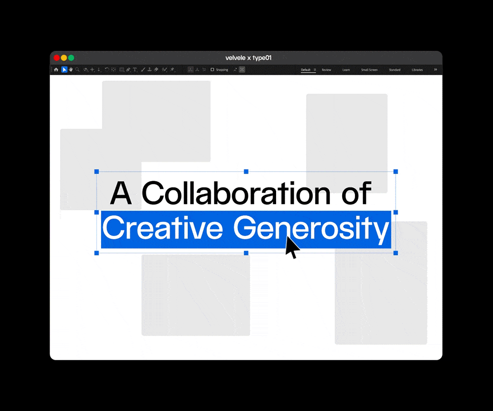 Collaboration with TYPE01, sparking a new motion movement across the type design community